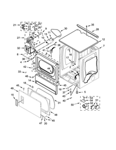 Upper Cabinet And Front Panel Parts Diagram and Parts List for MLE26PDBZW0  Maytag Dryer