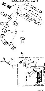 Installation Parts Diagram and Parts List for 11640263  Kenmore Central Vacuum