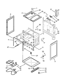 Chassis Parts Diagram and Parts List for YACR3230BCW0  Amana Range