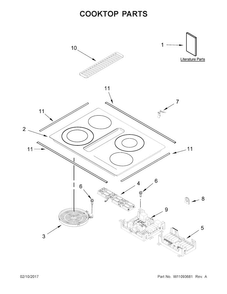 Part Location Diagram of W11083931 Whirlpool DISPLAY