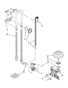 Fill, Drain And Overfill Parts Diagram and Parts List for MDB8949SAM0  Maytag Dishwasher