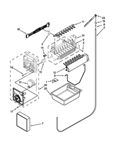 Icemaker Parts Diagram and Parts List for MFF2558VEB8  Maytag Refrigerator