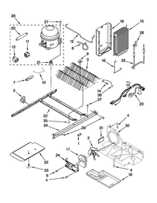Unit Parts Diagram and Parts List for ASD2522WRD04  Amana Refrigerator