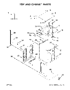 Top And Cabinet Parts Diagram and Parts List for 11029132414  Kenmore Washer
