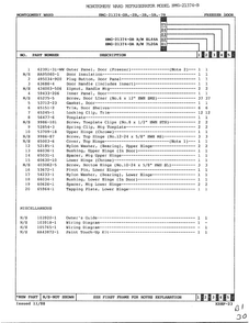 Freezer Door Page 2 Diagram and Parts List for 21374B  Admiral Refrigerator