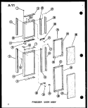 FZ DOOR ASSY Diagram and Parts List for SRI19W P6035036W Amana Refrigerator