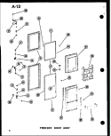 FZ DOOR ASSY Diagram and Parts List for SRI19W P6035036W Amana Refrigerator