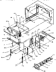 Evaporator Area Diagram and Parts List for TXI21R-P1168006W  Amana Refrigerator