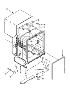 Tub And Frame Parts Diagram and Parts List for MDBH949PAB0  Maytag Dishwasher
