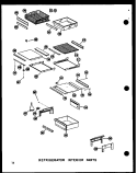 REF INTERIOR PARTS Diagram and Parts List for SRI19W P6035036W Amana Refrigerator