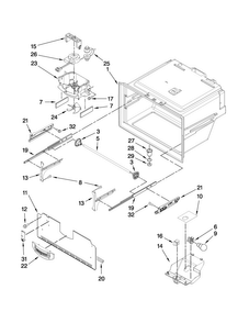 Freezer Liner Parts Diagram and Parts List for MFI2067AES8  Maytag Refrigerator