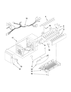 Icemaker Parts Diagram and Parts List for MFI2269VEM7  Maytag Refrigerator