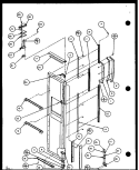 FZ DOOR Diagram and Parts List for SXD25J P1104001W Amana Refrigerator