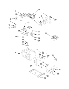 Cabinet And Stirrer Parts Diagram and Parts List for JMC2427DS00  Jenn-Air Microwave