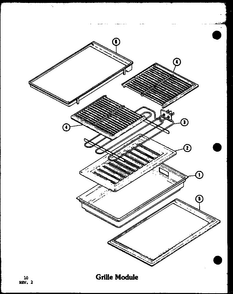 Grille Module Diagram and Parts List for ADM-1B-P85548-2S  Amana Range