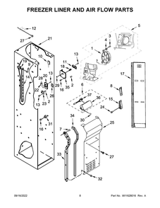 Part Location Diagram of W11618271 Whirlpool MOTOR-EVAP