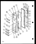 FZ DOOR Diagram and Parts List for SXD25JP P1104006W Amana Refrigerator