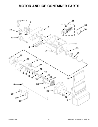 Part Location Diagram of W11310390 Whirlpool BRACKET