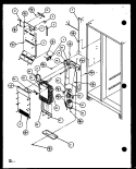 EVAP AND AIR HANDLING Diagram and Parts List for SXD25JP P1104006W Amana Refrigerator