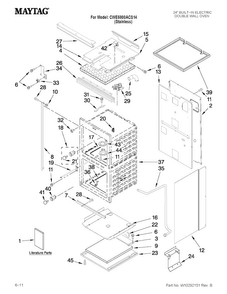 Oven Parts Diagram and Parts List for CWE5800ACS14  Maytag Wall Oven