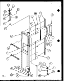 FZ DOOR Diagram and Parts List for SXD22J P1104020W Amana Refrigerator