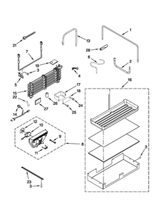 Lower Unit And Tube Parts Diagram and Parts List for JB36NXFXLW02  Jenn-Air Refrigerator