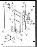 REF DOOR Diagram and Parts List for SXD22J P1104020W Amana Refrigerator