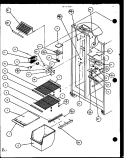 FZ SHELVING AND REF LIGHT Diagram and Parts List for SXD22J P1104020W Amana Refrigerator