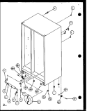 DRAIN AND ROLLERS Diagram and Parts List for SXD22J P1104020W Amana Refrigerator