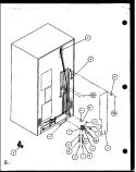 CABINET BACK Diagram and Parts List for SXD22J P1104020W Amana Refrigerator