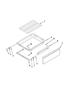 Drawer And Rack Parts Diagram and Parts List for MGR8670WB0  Maytag Range