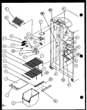 FZ SHELVING AND REF LIGHT Diagram and Parts List for SLD25JP P1104011W Amana Refrigerator