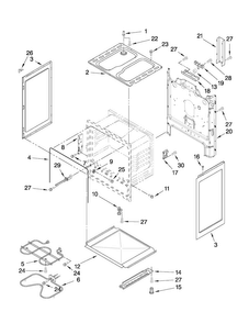 Chassis Parts Diagram and Parts List for AER3311WAW0  Amana Range