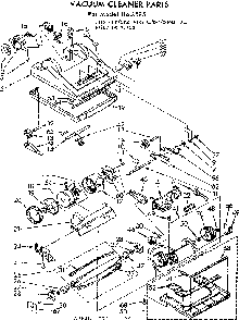 Nozzle And Motor Assembly Diagram and Parts List for 11635851  Kenmore Upright Vacuum