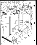 REF / FZ CONTROLS AND CABINET PART Diagram and Parts List for SLD25JP P1104011W Amana Refrigerator