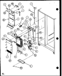 EVAP AND AIR HANDLING Diagram and Parts List for SLD25JP P1104011W Amana Refrigerator