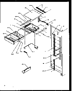 Refrigerator Shelving And Drawers Diagram and Parts List for SXI20NL-P1162903WL  Amana Refrigerator