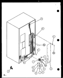 CABINET BACK Diagram and Parts List for SLD25JP P1104011W Amana Refrigerator