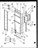 REF DOOR Diagram and Parts List for SLD25J P1104008W Amana Refrigerator