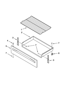 Drawer & Broiler Parts Diagram and Parts List for YACR3230BCW0  Amana Range