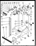 REF / FZ CONTROLS AND CABINET PART Diagram and Parts List for SLD25J P1104008W Amana Refrigerator