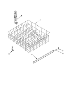 Upper Rack And Track Parts Diagram and Parts List for MDBH949PAB1  Maytag Dishwasher