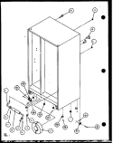 DRAIN AND ROLLERS Diagram and Parts List for SLD25J P1104008W Amana Refrigerator