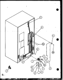 CABINET BACK Diagram and Parts List for SLD25J P1104008W Amana Refrigerator