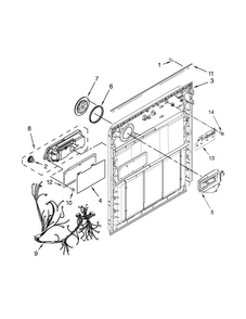 Part Location Diagram of W11676896 Whirlpool Inner Door Panel