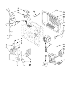 Oven Interior Parts Diagram and Parts List for AMC7159TAB1  Amana Microwave