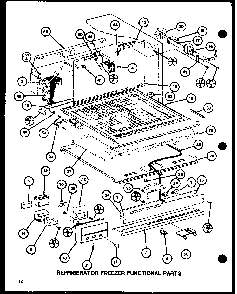Refrigerator Freezer Functional Parts Diagram and Parts List for TL18H-P77110-20W  Amana Refrigerator