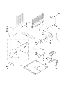 Unit Parts Diagram and Parts List for M1TXEMMWS03  Maytag Refrigerator