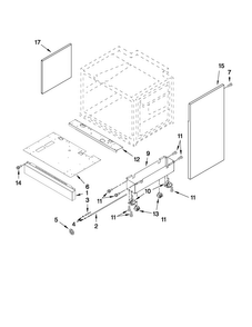 Part Location Diagram of W10145376 Whirlpool SUPPORT