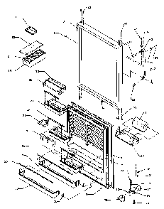 Ref Door Assy Diagram and Parts List for TR25S5L-P1196401WL  Amana Refrigerator